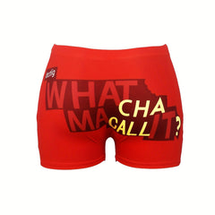 Letter Print Skinny Shorts for Women