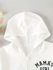 Mama' Girls Hoodie Top Zip Up Long Sleeve Jacket Sweatshirt