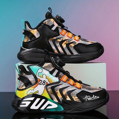 Men's High Top Basketball Shoes Breathable Non Slip Sneakers