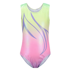 Girls Sleeveless Gymnastics Suit Stretchy Dance Training 1 Piece