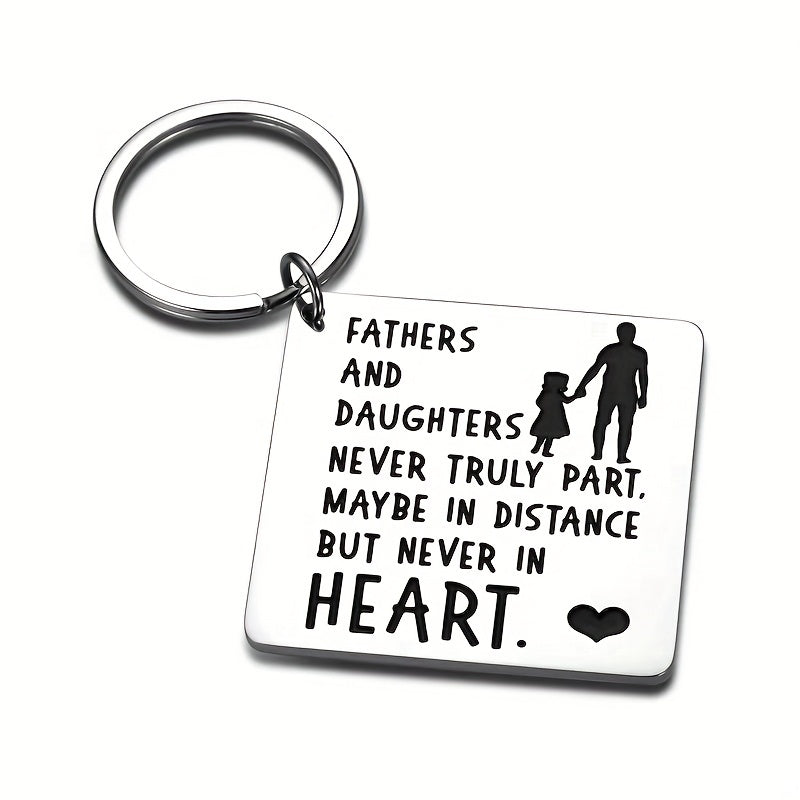 Father Daughter Stainless Steel Keychain Gift From Daughter To Dad Daddy