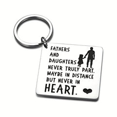 Father Daughter Stainless Steel Keychain Gift From Daughter To Dad Daddy