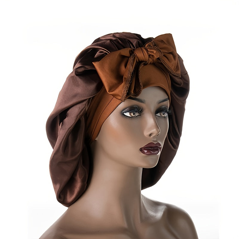 Women Beanie Satin Bonnet w/ Ties Bridal Party Gift