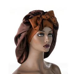 Women Beanie Satin Bonnet w/ Ties Bridal Party Gift