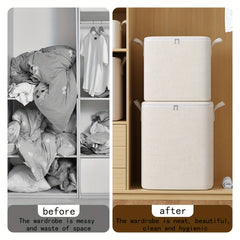 Non Woven Fabric Quilts Storage Bag Large Capacity Household Wardrobe Organizer