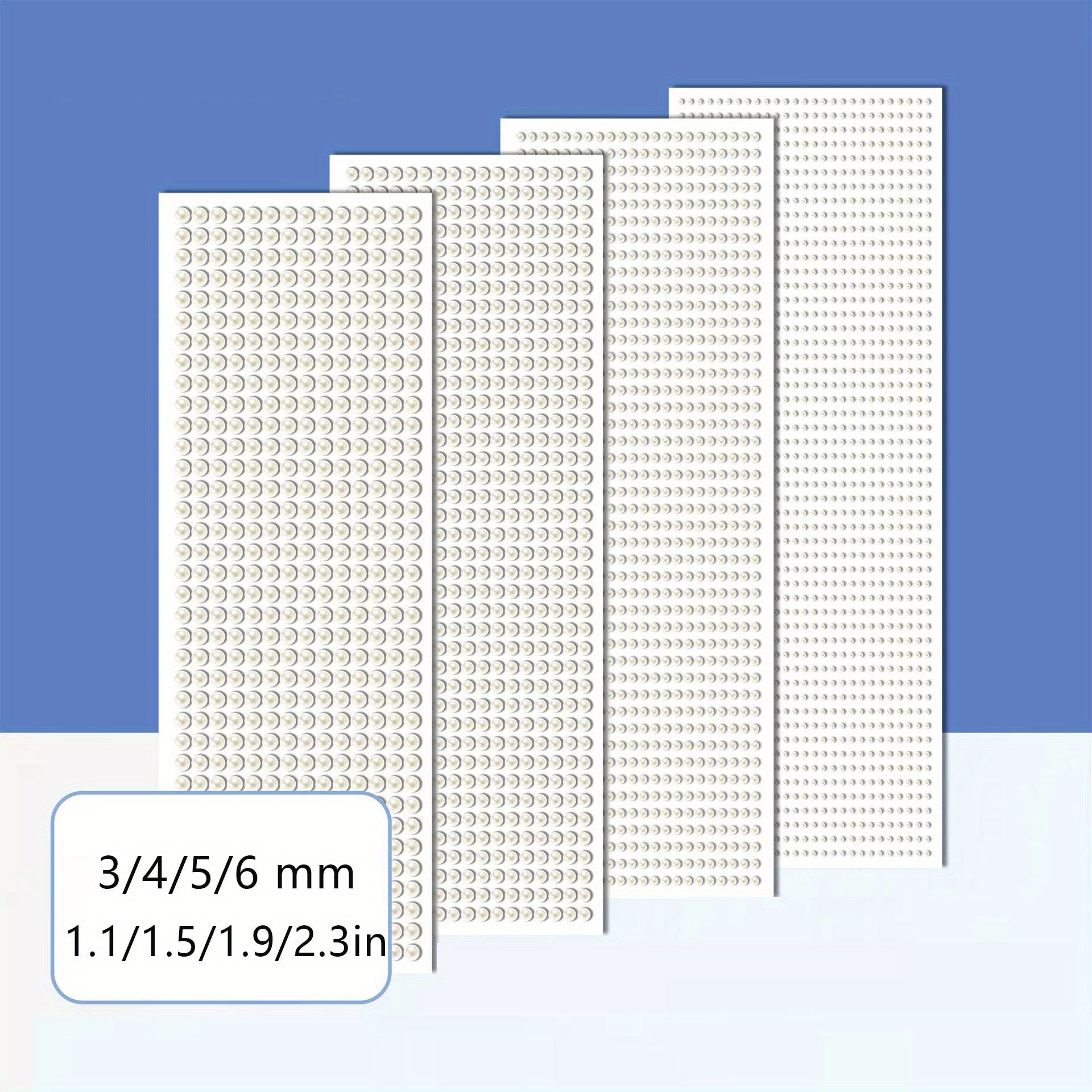 3090pcs Pearl Sticker Gems for Hair Face Makeup Nails Crafts