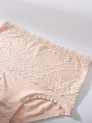 3pcs Lace Stitching Briefs Stretchy Intimates Panties
