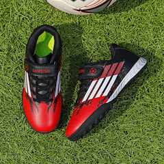 Youth Turf Football Boots Anti-Skid Lace Up Soccer Cleats