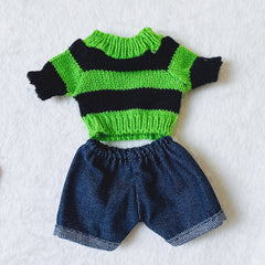 Plush Baby Clothes Knitted Sweaters and Shorts for Dolls