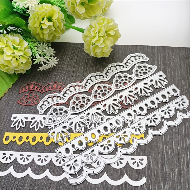 6pcs Lace Edge Die Cuts Metal Cutting Dies Scrapbook Craft Punch Stencils