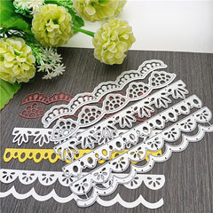 6pcs Lace Edge Die Cuts Metal Cutting Dies Scrapbook Craft Punch Stencils