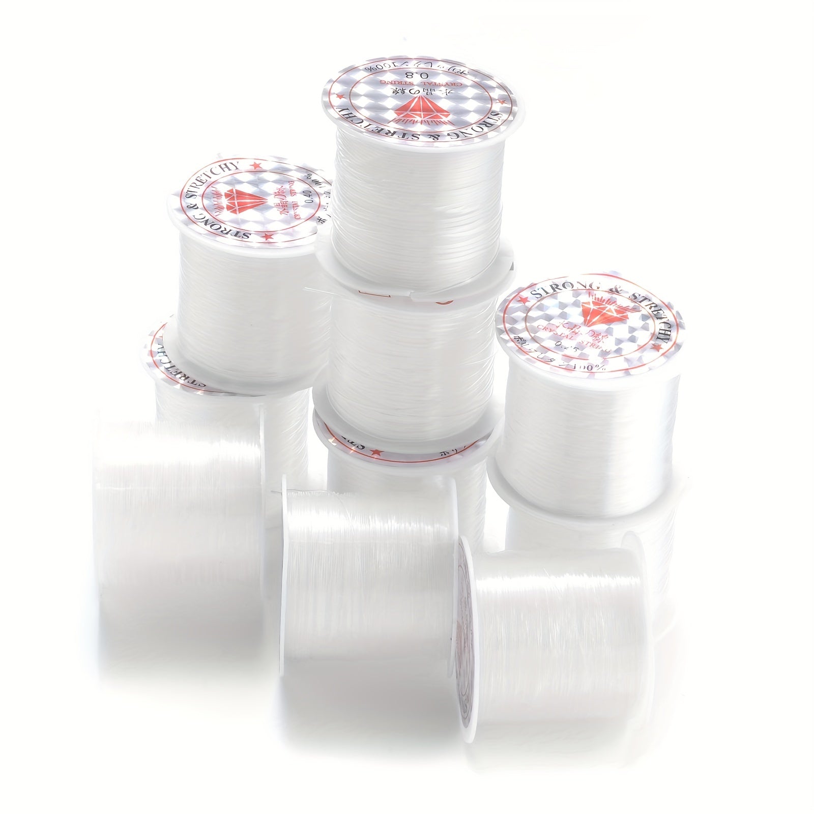 0.8mm Transparent Fish Line Non-Stretch Beading Thread for Jewelry Making