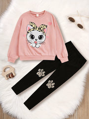 Toddler Girl's Cat Headband 2pc Set