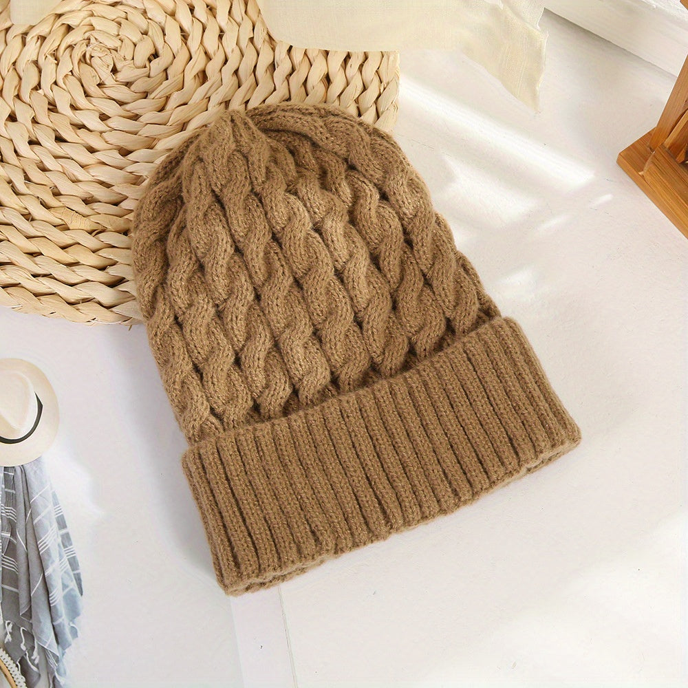 Fashionable Twist Woolen Beanie Hat Autumn Winter Ski Cold Hat