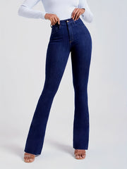 Vintage Style Butt Lifting Flare Jeans Women's Stretchy Bootcut Pants