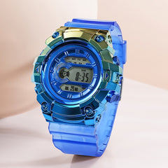 Transparent Strap Bright Gradient Student Watch