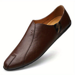 Men's Leather Loafer Shoes Comfy Slip On Shoes