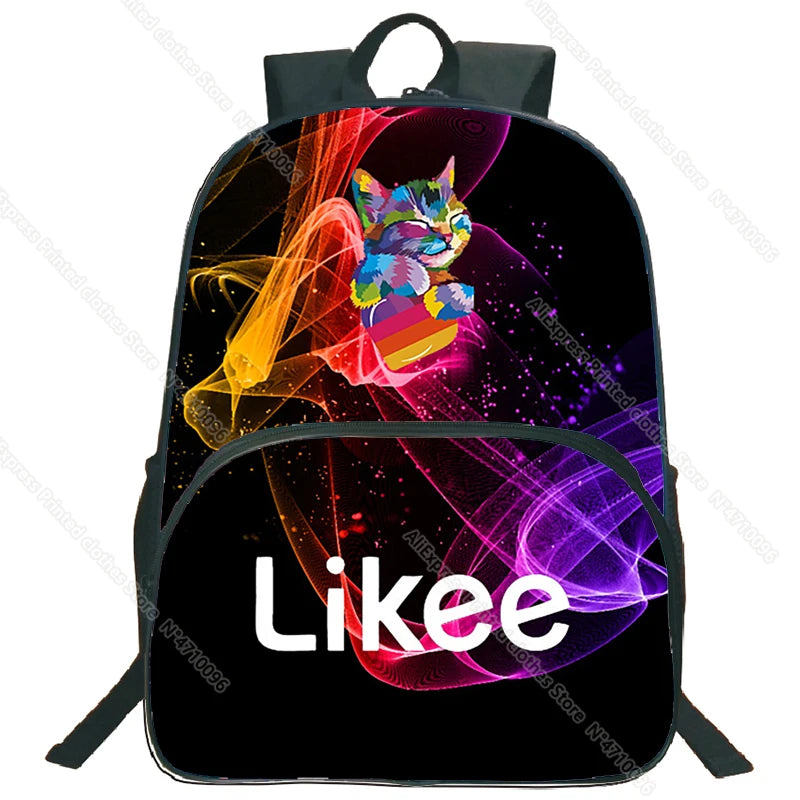 16inch Likee Backpack Student Bookbag Video App Zipper Laptop Backpack