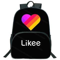 16inch Likee Backpack Student Bookbag Video App Zipper Laptop Backpack
