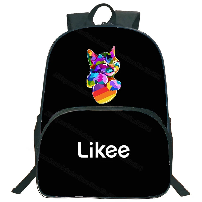16inch Likee Backpack Student Bookbag Video App Zipper Laptop Backpack