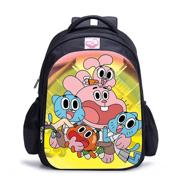 16in Gumball Backpack for Teenager Boys and Girls Schoolbags Satchel Kids Book B