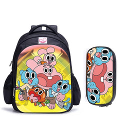 16in Gumball Backpack for Teenager Boys and Girls Schoolbags Satchel Kids Book B