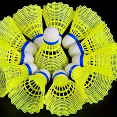 12pcs Nylon Badminton Balls Yellow Durable for Students
