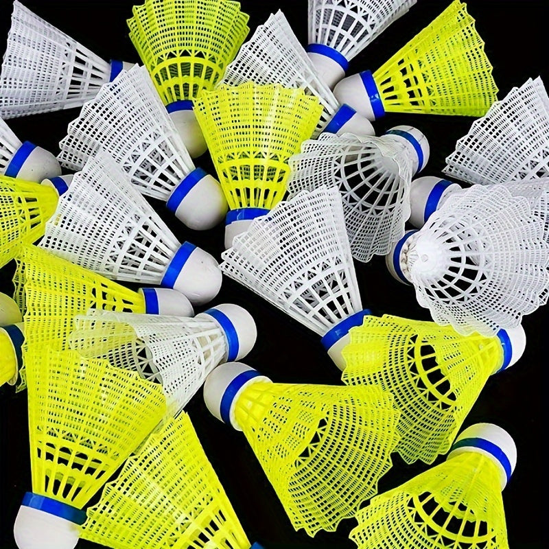 12pcs Nylon Badminton Balls Yellow Durable for Students