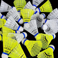 12pcs Nylon Badminton Balls Yellow Durable for Students