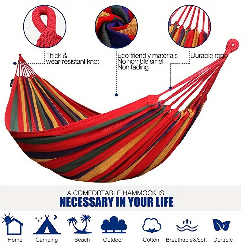 Durable Camping Hammock with Tree Straps - Holds 204.12KG