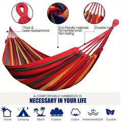 Durable Camping Hammock with Tree Straps - Holds 204.12KG