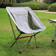 Portable Aluminum Frame Camping Moon Chair with Carry Bag