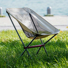 Portable Aluminum Frame Camping Moon Chair with Carry Bag
