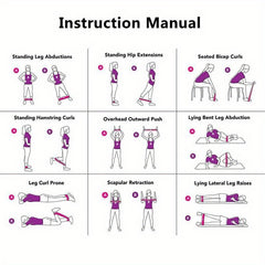 5pcs TPE Yoga Stretching Ropes Resistance Belt For Hip Lifting Body Shaping