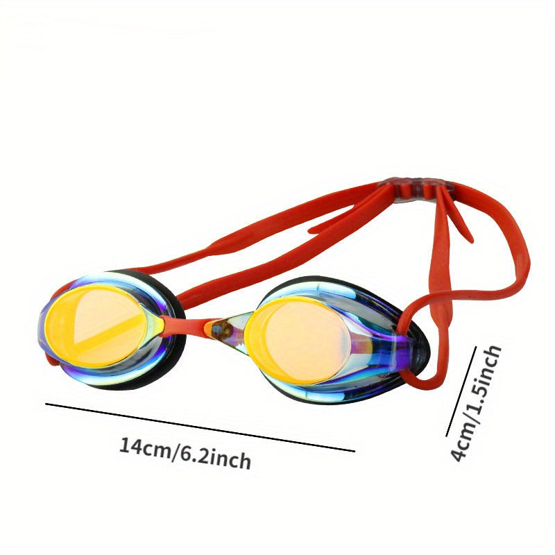 Electroplated Waterproof Anti-fog Swimming Goggles - Unisex