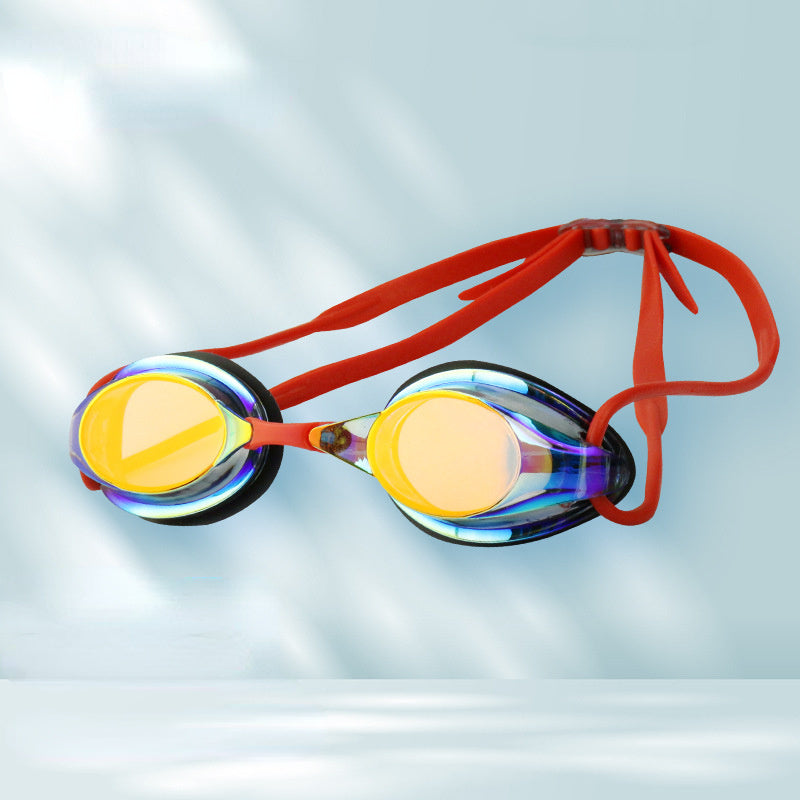 Electroplated Waterproof Anti-fog Swimming Goggles - Unisex