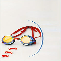 Electroplated Waterproof Anti-fog Swimming Goggles - Unisex