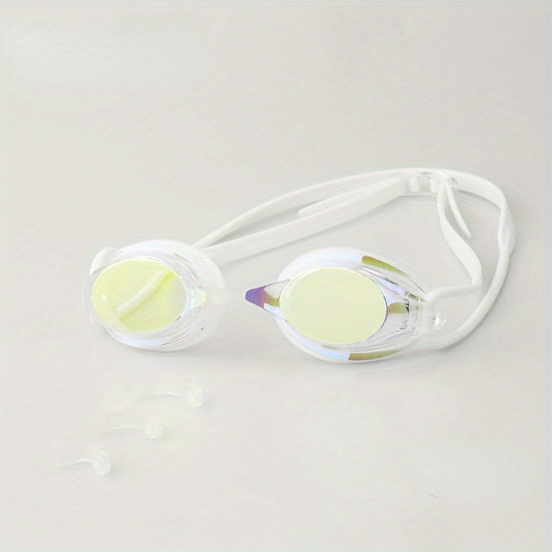 Electroplated Waterproof Anti-fog Swimming Goggles - Unisex