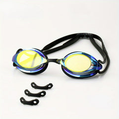 Electroplated Waterproof Anti-fog Swimming Goggles - Unisex