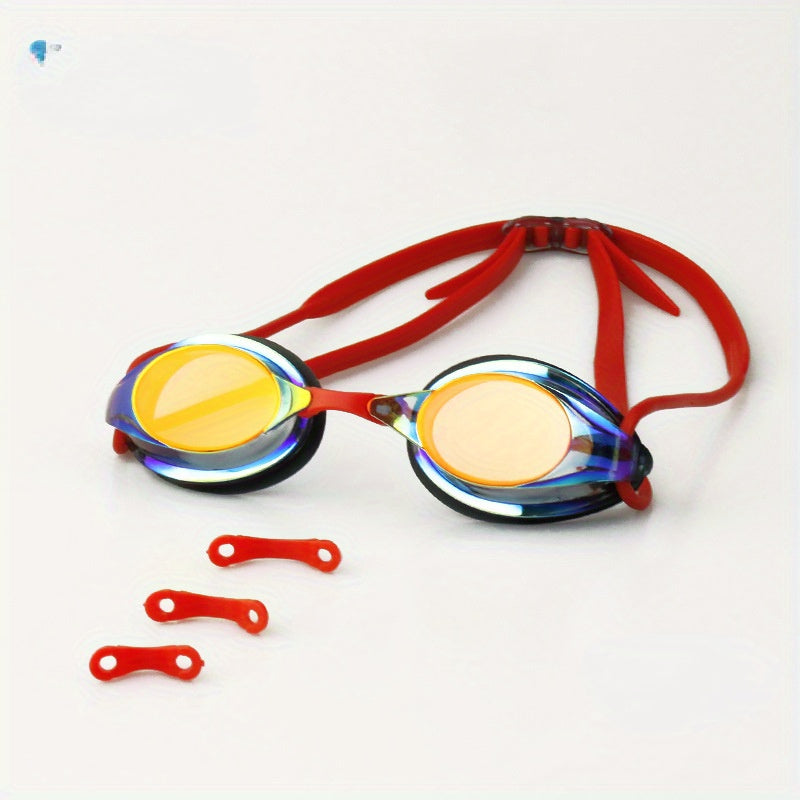 Electroplated Waterproof Anti-fog Swimming Goggles - Unisex