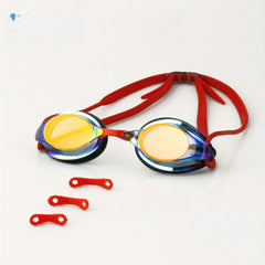 Electroplated Waterproof Anti-fog Swimming Goggles - Unisex