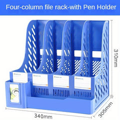 Desktop File Rack Storage Column Student Bookshelf Quadruple Finishing Rack