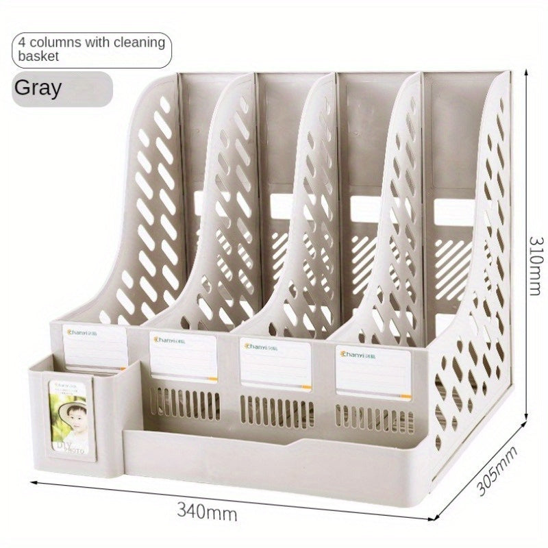Desktop File Rack Storage Column Student Bookshelf Quadruple Finishing Rack