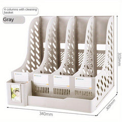 Desktop File Rack Storage Column Student Bookshelf Quadruple Finishing Rack