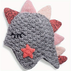 Double Layer Dinosaur Hat Kids Knitted Ear Protection Beanie