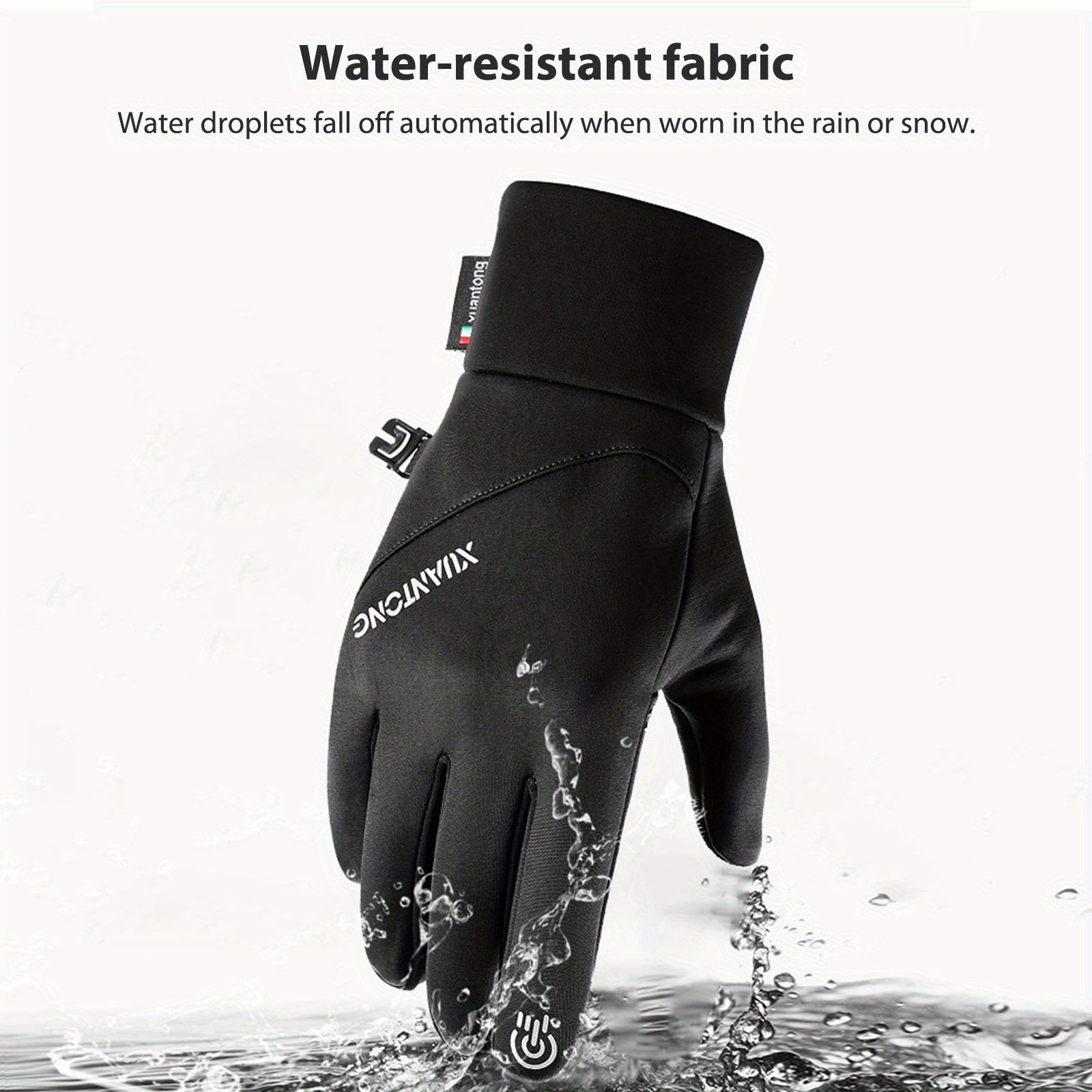 Waterproof Anti Slip Touch Screen Winter Gloves for Sports Skiing