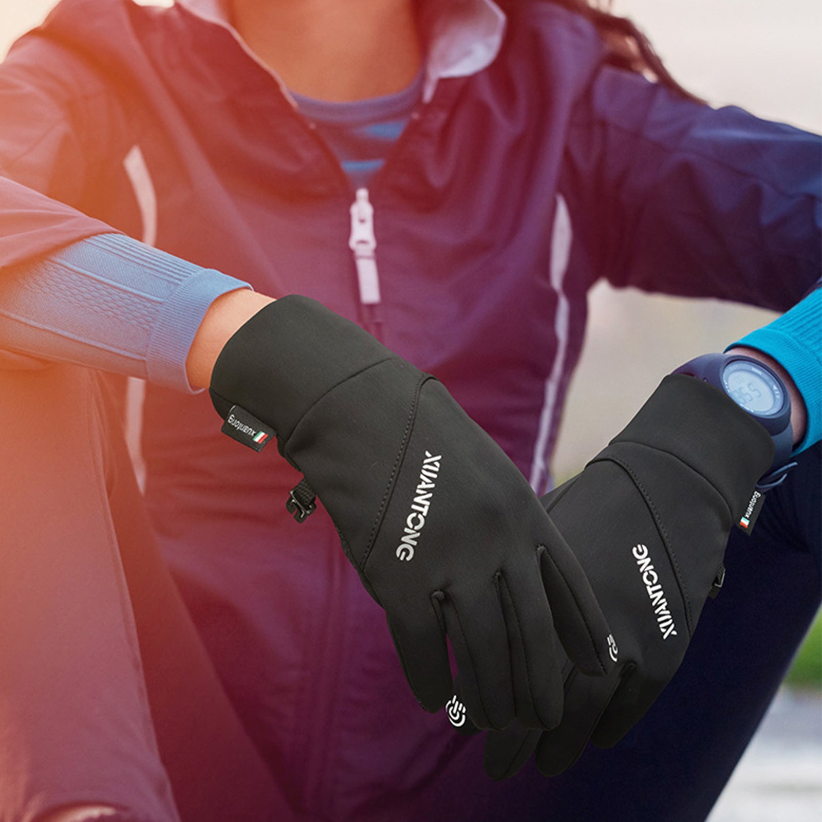 Waterproof Anti Slip Touch Screen Winter Gloves for Sports Skiing