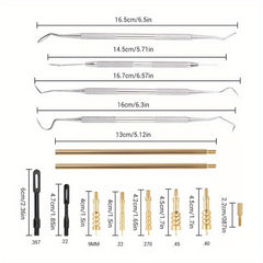 28pcs Heavy Duty Cleaning Kit w/ Copper Wire Brushes for Pipes Bristle Bore Brus