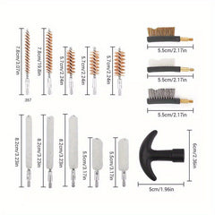 28pcs Heavy Duty Cleaning Kit w/ Copper Wire Brushes for Pipes Bristle Bore Brus