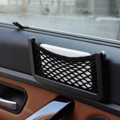 Car Storage Net Box Adhesive Pocket Mobile Phone Holder Car Accessories